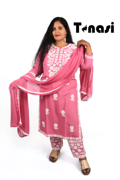 3 Pc ChikanKari Kurti Set