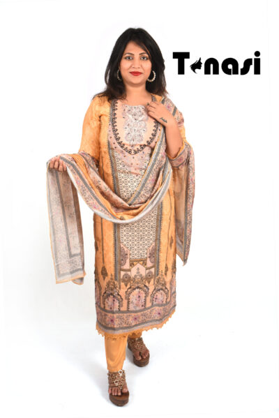 3 Pc Muslin Pakistani Kurti Set
