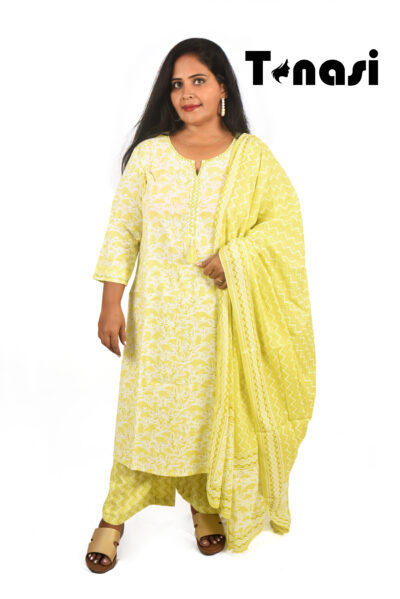 3 PC Cotton Kurti Set
